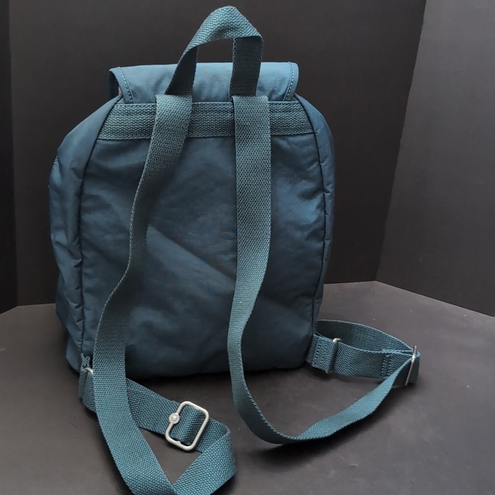 Kipling Queenie Small Teal Blue Nylon Backpack. - Picture 4 of 10